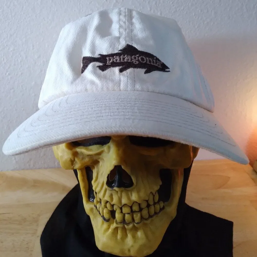 Vintage 90s Patagonia Fish Logo Flexfit Hat Cap